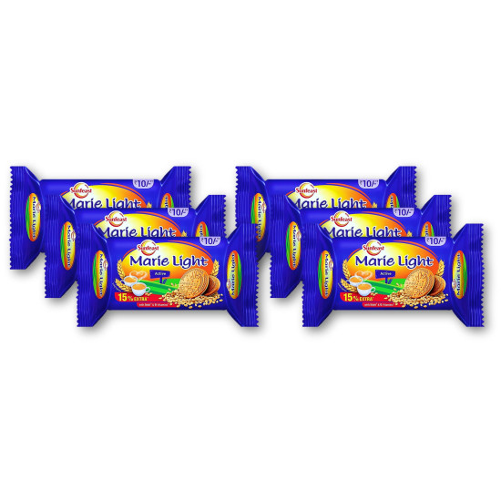 Sunfeast Marie Light Active 71.7g (Pack of 6) - Light and Crispy Biscuits