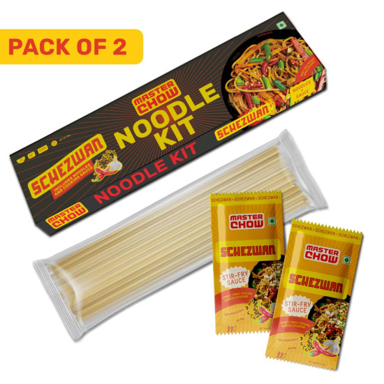 MasterChow Schezwan Noodle Kit - All-in-One Meal Kit with Chilli Garlic Sauce