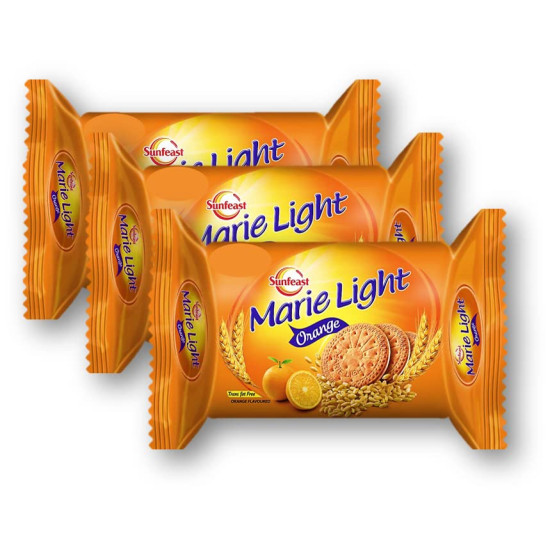 Sunfeast Marie Light Vita Orange 60g (Pack of 3) - Crisp & Light Biscuits
