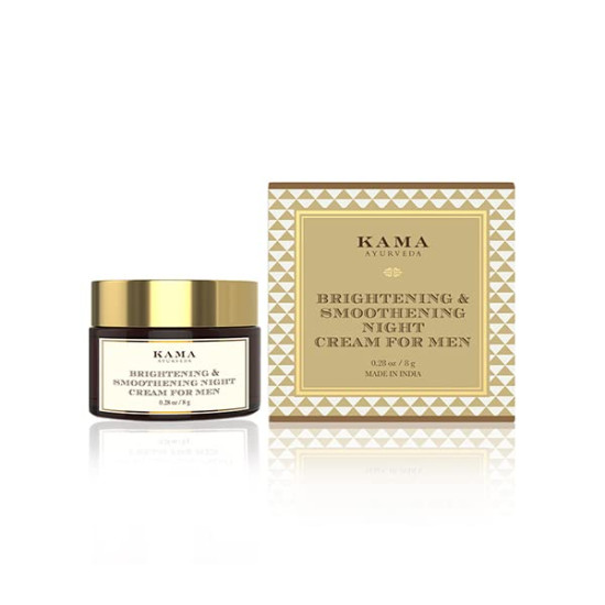 Kama Ayurveda Brightening & Smoothening Night Cream for Men 8GM - Revitalize Your Skin