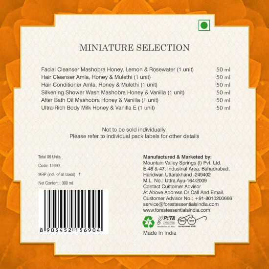 Forest Essentials Miniature Selection Gift Box - Luxurious Ayurvedic Care Kit