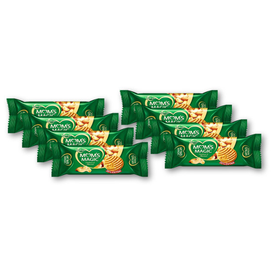 Sunfeast Mom's Magic Cashew & Almond 116g (Pack of 8) - Nutty Delight
