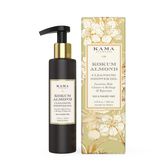 Kama Ayurveda Kokum Almond Cleansing Shower Oil - Luxurious Vitamin A Enriched