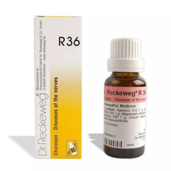 DR RECKEWEG R 36 Diseases of the Nerves 22 ml - Homeopathic Nerve Remedy