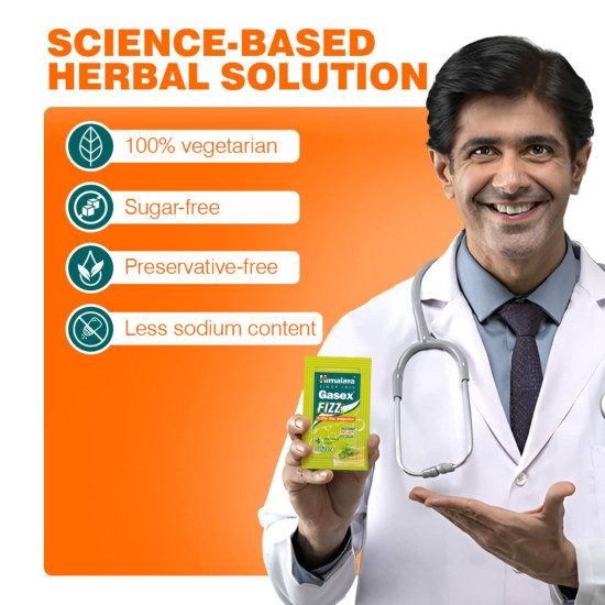 Himalaya GASEX FIZZ Powder - Instant Relief from Acidity & Indigestion