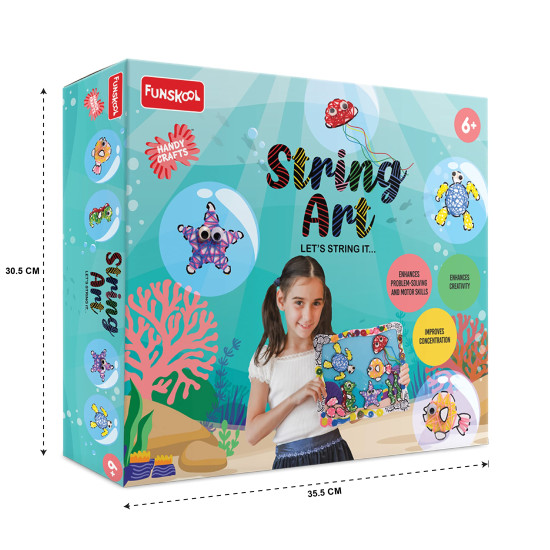 Funskool Handycrafts DIY String Art Kit - Learn Stringing Basics