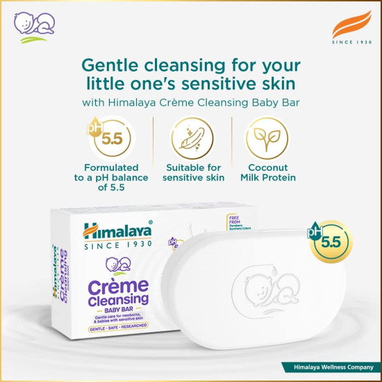 Himalaya Creme Cleansing Baby Bar - Gentle Care for Sensitive Skin
