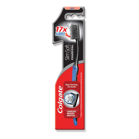 Colgate Visible White O2 Toothpaste & Slim Soft Charcoal Toothbrush - Advanced Whitening & Deep Cleaning