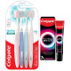 Colgate Gentle Enamel Toothbrush & Visible White O2 Toothpaste - Gentle Cleaning & Whitening