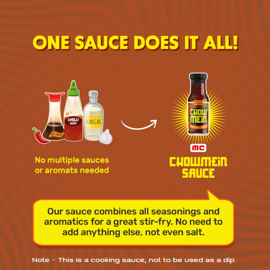 MasterChow Indo-Chinese Chowmein Sauce - Authentic Noodle Cooking Sauce