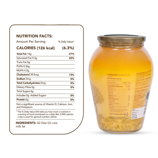 Anveshan A2 Gir Cow Ghee - Traditional Bilona Method, Pure & Natural