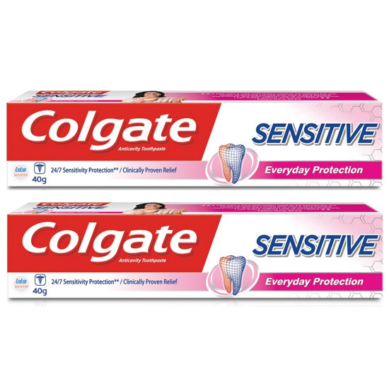Colgate Sensitive Everyday Protection Toothpaste - Pack of 2 for Sensitive Teeth