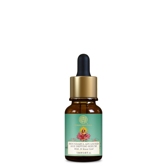 Forest Essentials Soundarya Radiance Cream & Advanced Age Defying Serum - 24K Gold Infused Skincare