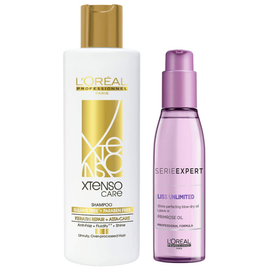 L'Oréal Professionnel Xtenso Care Shampoo & Liss Unlimited Serum - Frizz-Free Hair Solutions