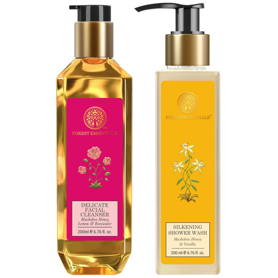 Forest Essentials Delicate Facial Cleanser & Shower Wash - Natural & SLS-Free