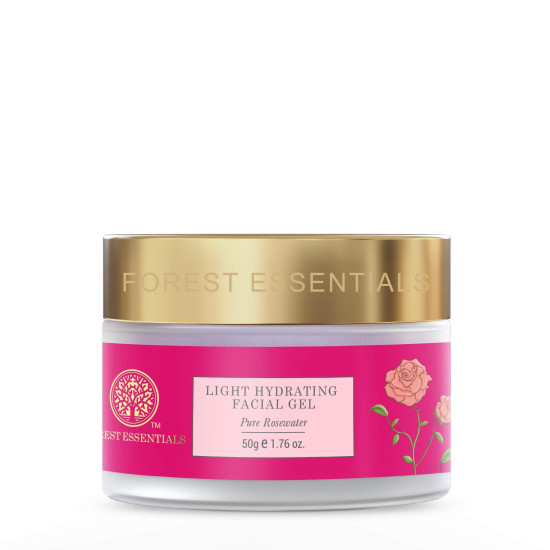 Forest Essentials Light Hydrating Facial Gel Pure Rosewater & Cleanser - Soothes & Renews Hydration