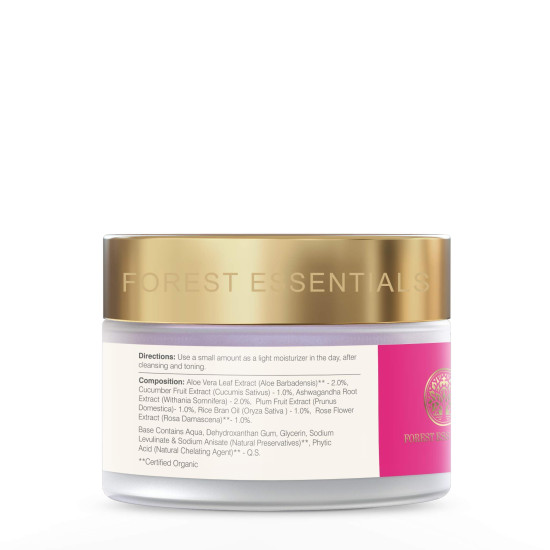 Forest Essentials Light Hydrating Facial Gel Pure Rosewater & Cleanser - Soothes & Renews Hydration