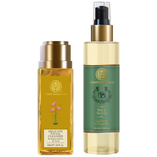 Forest Essentials Facial Cleanser - Sandalwood & Orange Peel & Kashmiri Saffron & Neem