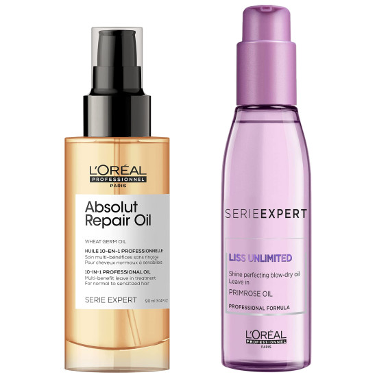 L'Oréal Professionnel Absolut Repair Oil & Liss Unlimited Blow Dry Serum - Multi-Benefit Hair Care