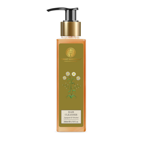 Forest Essentials Hair Cleanser Japapatti & Brahmi and Delicate Facial Cleanser Kashmiri Saffron & Neem - Luxurious Natural Care