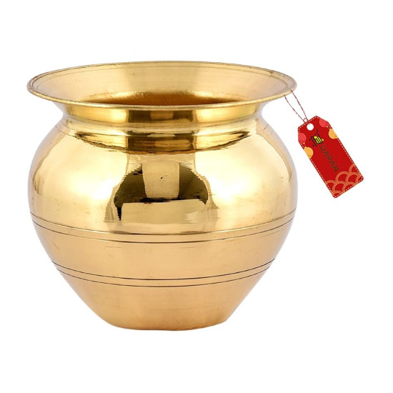 UAPAN Brass Pooja Kalash Lota - Premium Brass for Spiritual Rituals