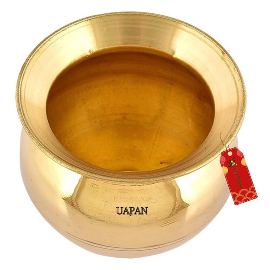 UAPAN Brass Pooja Kalash Lota - Premium Brass for Spiritual Rituals