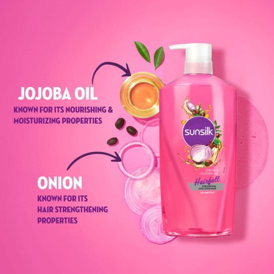 Sunsilk Onion & Jojoba Oil Hairfall Shampoo - Nourish & Strengthen Hair