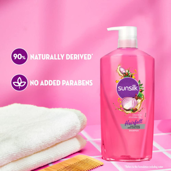 Sunsilk Onion & Jojoba Oil Hairfall Shampoo - Nourish & Strengthen Hair