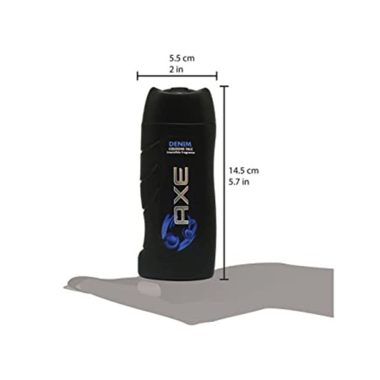 Axe Signature Denim Cologne Talcum Powder - Long-Lasting Fragrance