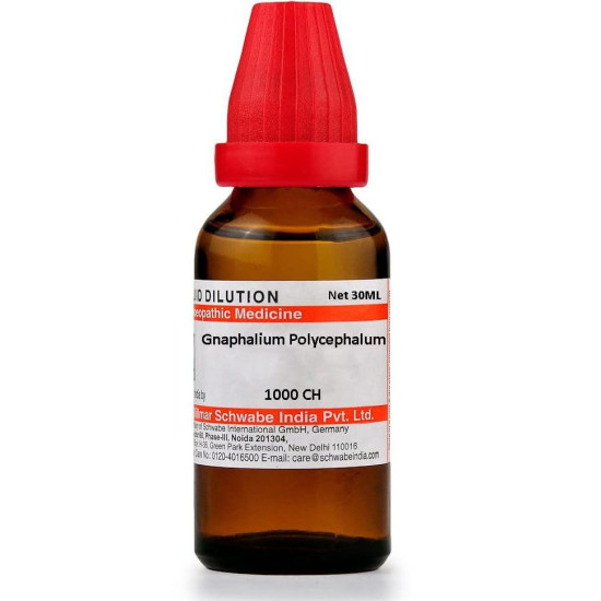 Dr Willmar Schwabe India Gnaphalium Polycephalum Dilution - 1000 CH |GNPO160F|