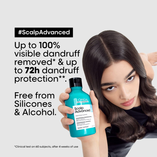 L'OREAL PROFESSIONNEL PARIS Scalp Advanced Anti-Dandruff Dermo-Clarifier Shampoo - Effective Dandruff Removal