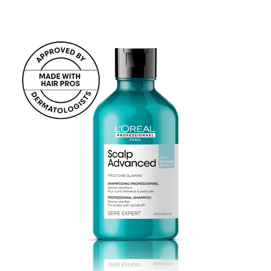L'OREAL PROFESSIONNEL PARIS Scalp Advanced Anti-Dandruff Dermo-Clarifier Shampoo - Effective Dandruff Removal