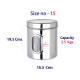 Ebun Stainless Steel See Through Transparent Containers - Airtight Kitchen Storage Ebun Stainless Steel See Through Transparent Containers - Airtight Kitchen Storage