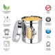 Ebun Stainless Steel See Through Transparent Containers - Airtight Kitchen Storage Ebun Stainless Steel See Through Transparent Containers - Airtight Kitchen Storage