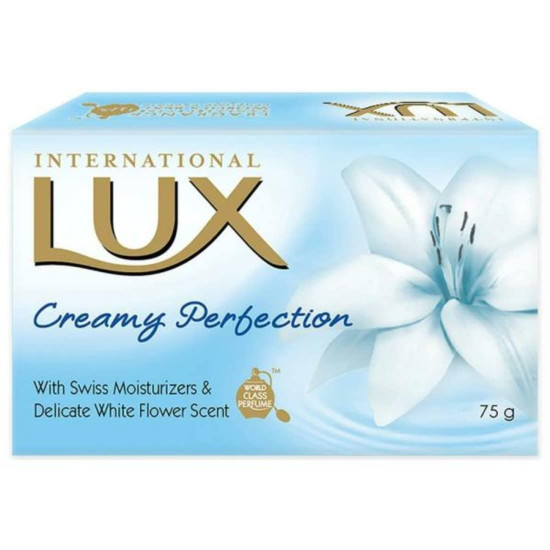 Lux Creamy White Perfection Soap, 75g - Swiss Moisturizers & Orchid Fragrance