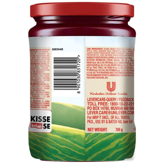 Kissan Mixed Fruit Jam, 700g Jar - Delicious Fruit Spread