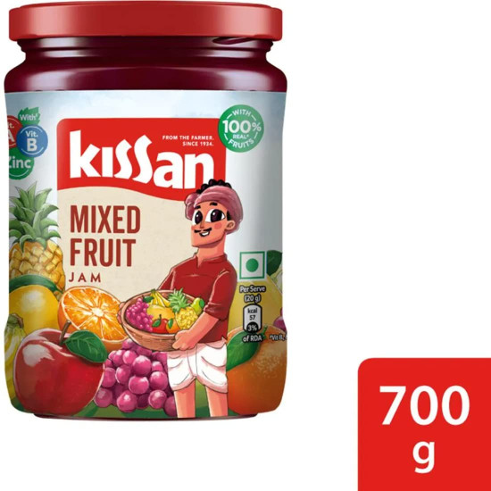 Kissan Mixed Fruit Jam, 700g Jar - Delicious Fruit Spread