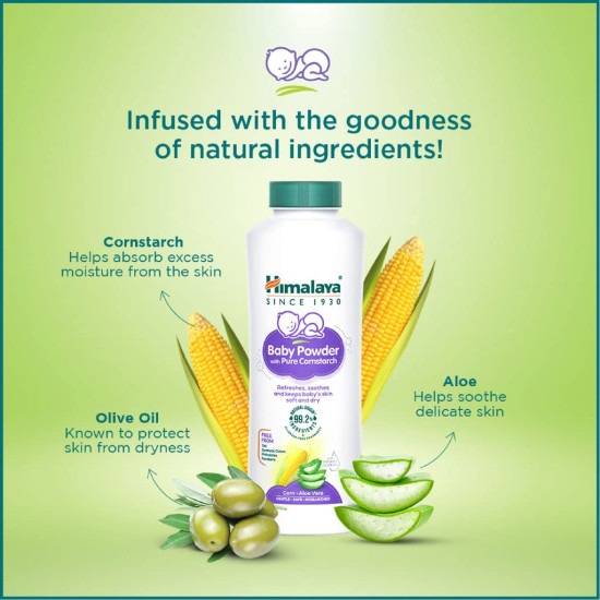 Himalaya Baby Powder with Pure Corn Starch (400g) - Gentle Care for Delicate Skin