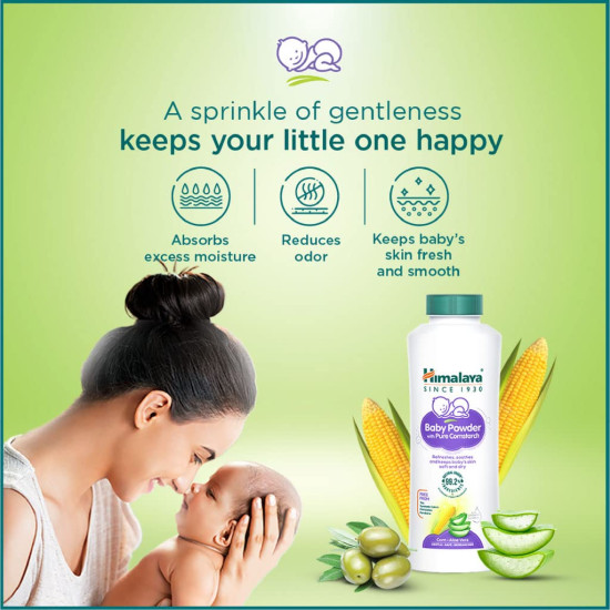 Himalaya Baby Powder with Pure Corn Starch (400g) - Gentle Care for Delicate Skin