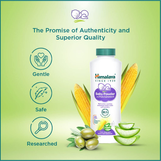 Himalaya Baby Powder with Pure Corn Starch (400g) - Gentle Care for Delicate Skin