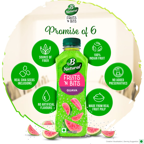 B Natural Fruits N Bits Guava - Infused with Real Chia Seeds B Natural Fruits N Bits Guava - Infused with Real Chia Seeds