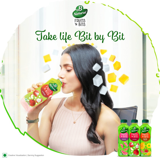 B Natural Fruits N Bits Litchi - Infused with Real Fruit Bits