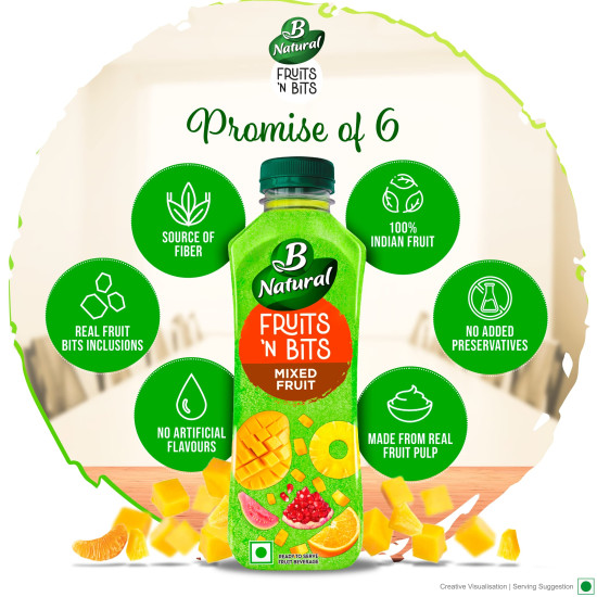 B Natural Fruits N Bits Mixed Fruit - Real Fruit Bits & 100% Indian Fruit