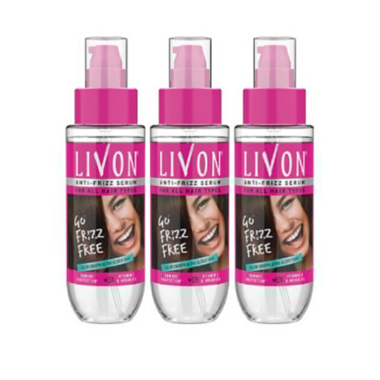 Livon Set of 3 Vitamin E Hair Serum 300 ml - Smooth & Silky Hair