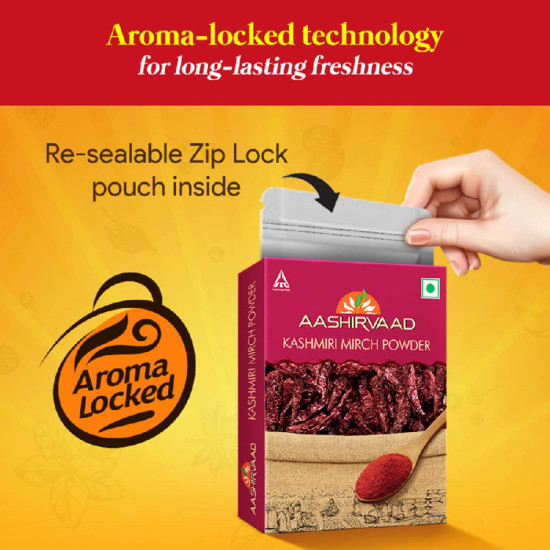 Aashirvaad Kashmiri Mirch & Svasti Pure Cow Ghee - Authentic Indian Flavors Aashirvaad Kashmiri Mirch & Svasti Pure Cow Ghee - Authentic Indian Flavors