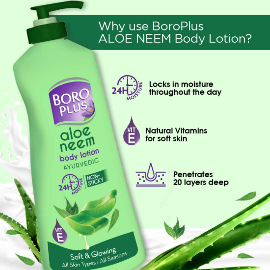 BoroPlus Aloe Neem Body Lotion 400ml - Non-Sticky Hydration