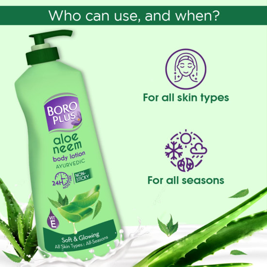 BoroPlus Aloe Neem Body Lotion 400ml - Non-Sticky Hydration