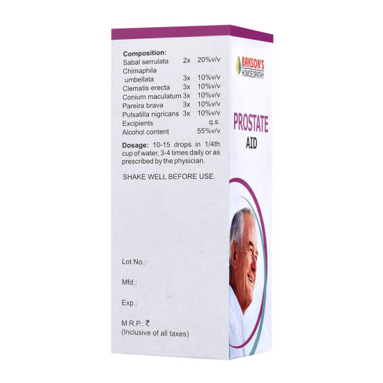Dr. Bakshi's BAKSON'S HOMOEOPATHY Prostate Aid Drops - Natural Prostate Support