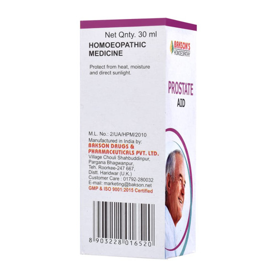 Dr. Bakshi's BAKSON'S HOMOEOPATHY Prostate Aid Drops - Natural Prostate Support