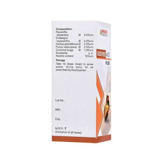 Dr. Bakshi's BAKSON'S HOMOEOPATHY Beepee Aid Plus Drops - Natural Blood Pressure Support